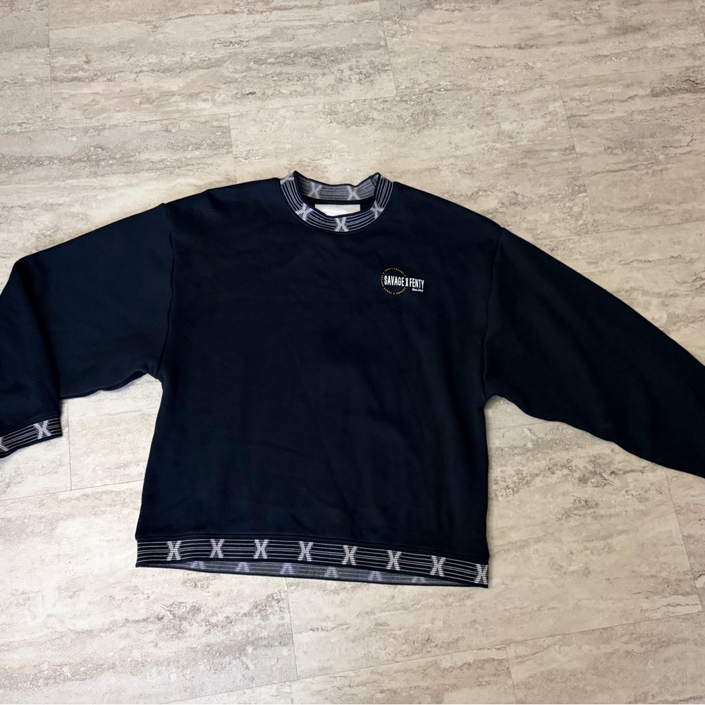 Savage X Fenty Navy Crewneck Sweater